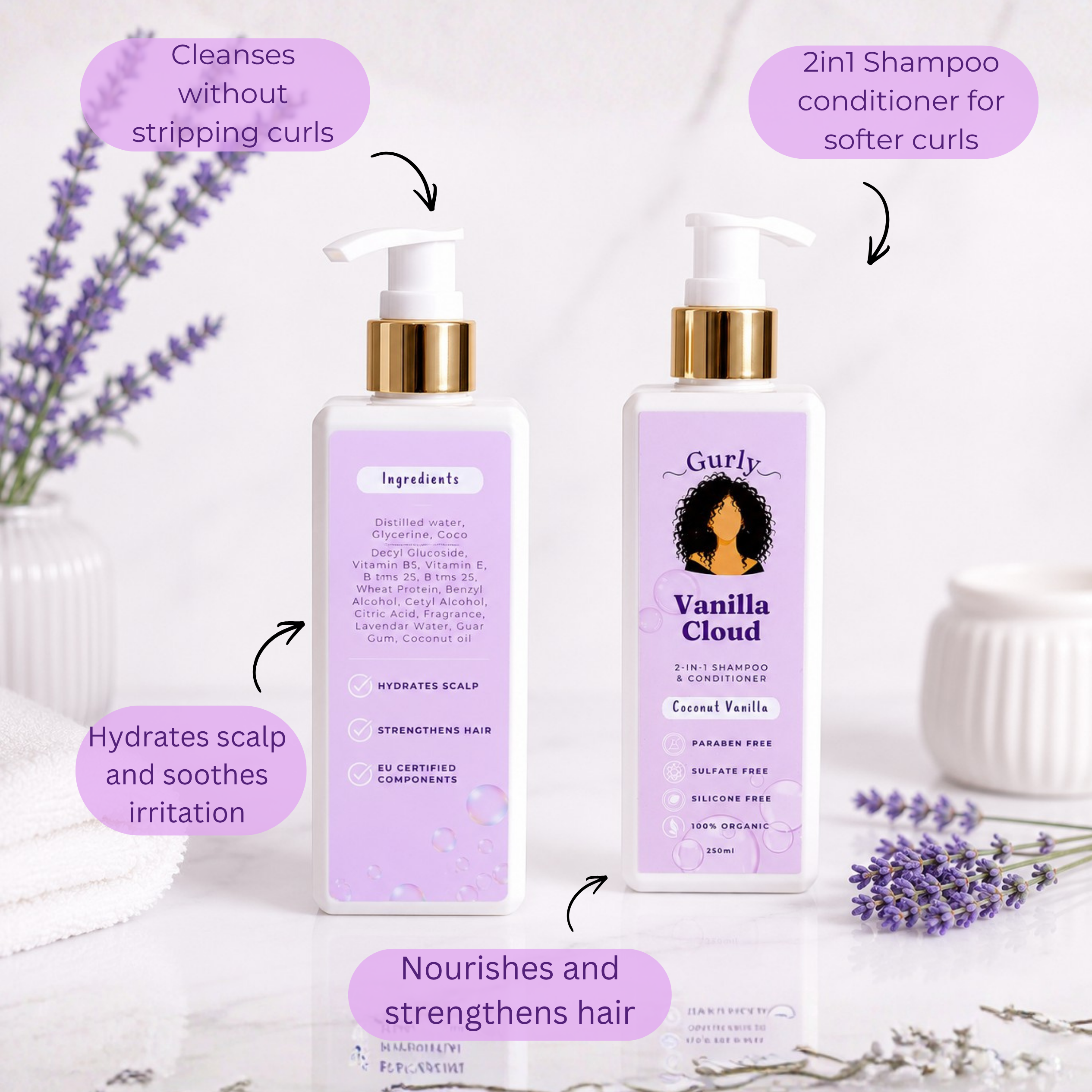 Vanilla Cloud 2in1 Shampoo